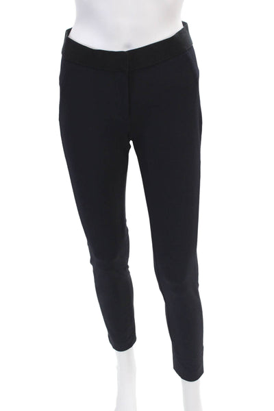 Veronica Beard Womens Solid Slim Leg Hook and Eye Dress Pants Black Size 28