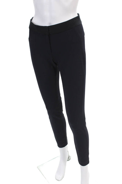 Veronica Beard Womens Solid Slim Leg Hook and Eye Dress Pants Black Size 28