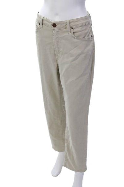 Monfrere Mens Brando Mid Rise Slim Leg Jeans Khaki Beige Cotton Size 34