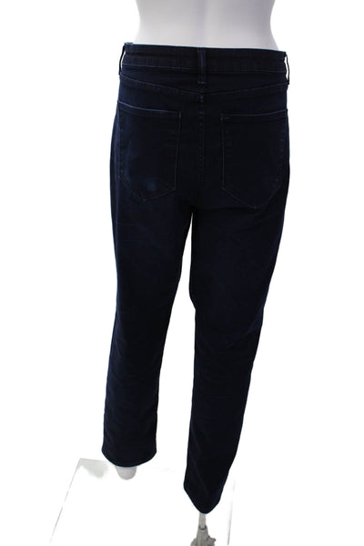 Monfrere Mens Zip Up Brando Slim Leg Ink Wash Jeans Blue Cotton Size 32