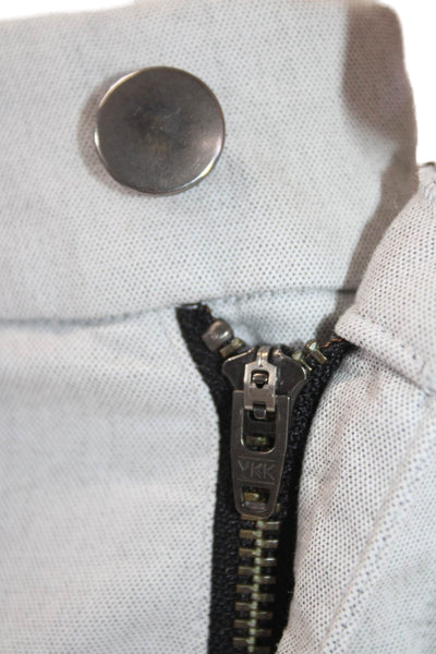 Lululemon Mens Cotton Zip Button Lined Pleated Dress Shorts Gray Size L