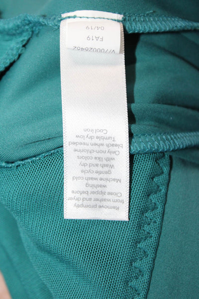 Athleta Womens Long Sleeve Front Zip Mock Neck Light Jacket Green Size Small