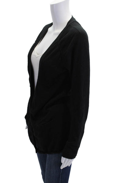 Comptoir Des Cotonniers Womens Cardigan Sweater Black Cotton Size Extra Large
