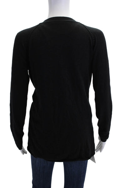 Comptoir Des Cotonniers Womens Cardigan Sweater Black Cotton Size Extra Large