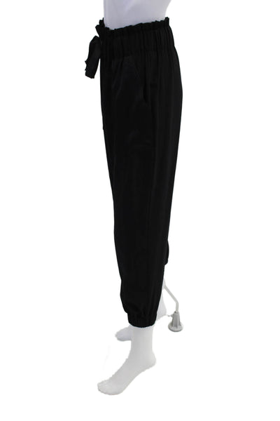 Ramy Brook Womens High Rise Drawstring Waist Harem Pants Black Size Medium