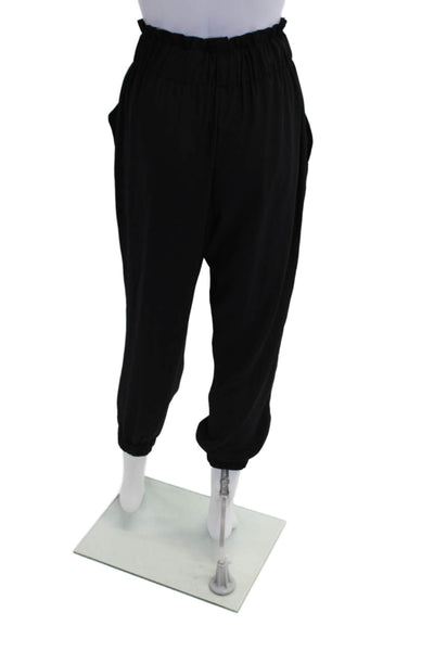 Ramy Brook Womens High Rise Drawstring Waist Harem Pants Black Size Medium