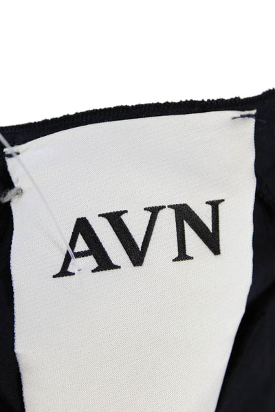 Avn Womens Long Sleeves A Line Dress Dark Ink Blue Cotton Size EUR 42