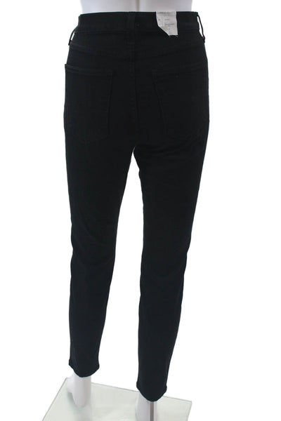 Current/Elliott Womens The High Waisted Stiletto Skinny Jeans Black Size 30