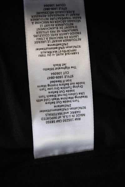 Current/Elliott Womens The High Waisted Stiletto Skinny Jeans Black Size 30