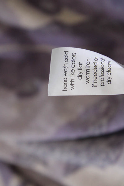 27 Miles Womens Long Sleeve Scoop Neck Camouflage Sweater Purple White Medium