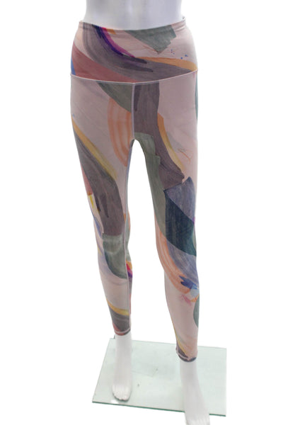 Athleta Womens Abstract Printed High Waisted Ankle Leggings Multicolor Size XS