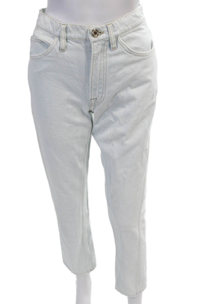 Frame Womens Cotton Le Italien Straight Legged Light Wash Jeans Blue Size 26