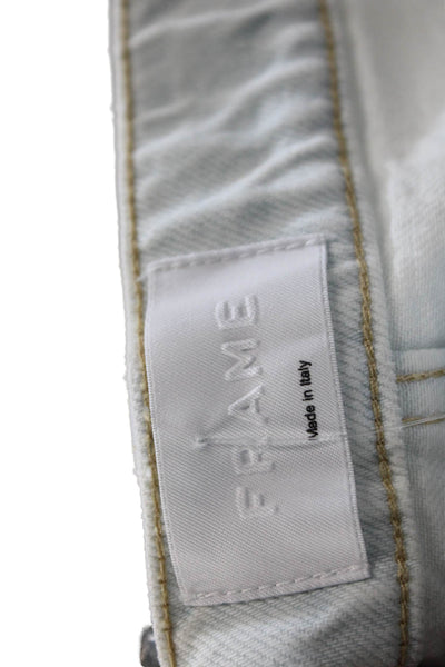 Frame Womens Cotton Le Italien Straight Legged Light Wash Jeans Blue Size 26