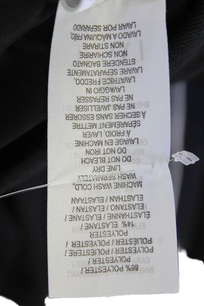 Lysse Womens High Rise Front Slit Skinny Leg Pants Black Cotton Size Medium