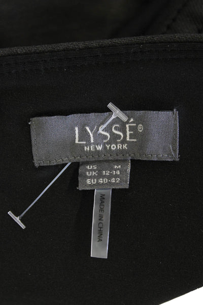 Lysse Womens High Rise Pull On Straight Leg Jeans Gray Cotton Size Medium