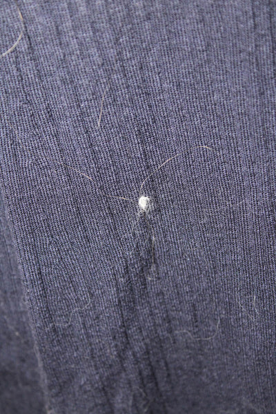 Frances Hart Womens Wool Ribbed Knit Short Sleeve Maxi Dress Navy Size XS/S