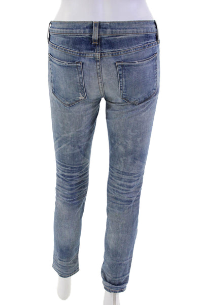 Simon Miller Womens Cotton Denim Five Pocket Low-Rise Skinny Jeans Blue Size 24