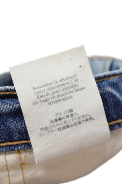 Simon Miller Womens Cotton Denim Five Pocket Low-Rise Skinny Jeans Blue Size 24