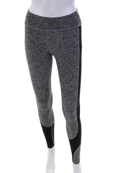 Beyond Yoga Womens Color Block High Rise Pull On Leggings Gray Black Size XS