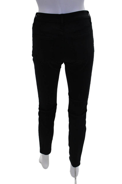 Madewell Womens Zipper Fly Mid Rise Skinny Ankle Jeans Black Denim Size 27