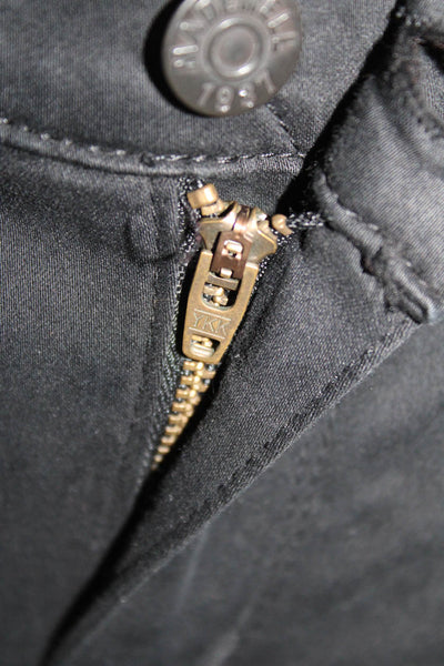 Madewell Womens Zipper Fly Mid Rise Skinny Ankle Jeans Black Denim Size 27