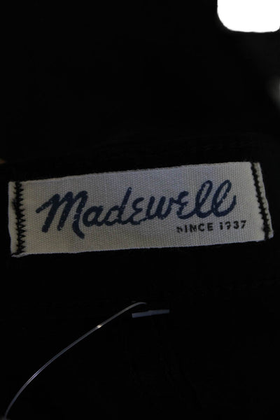 Madewell Womens Zipper Fly Mid Rise Skinny Ankle Jeans Black Denim Size 27