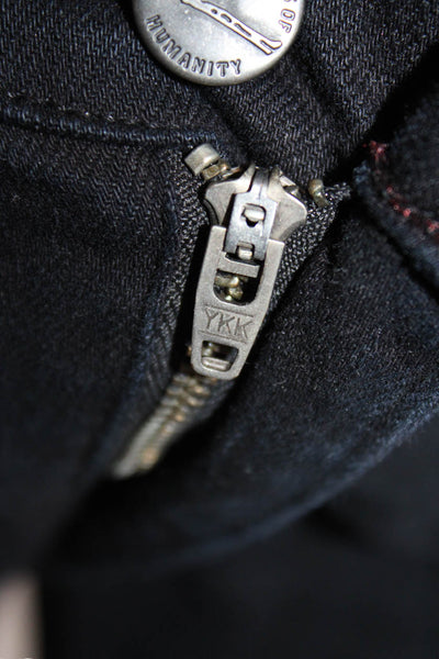 Citizens Of Humanity Womens Zipper Fly High Rise Skinny Jeans Black Denim Sz 28