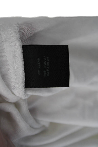 Marc By Marc Jacobs Womens Textured Crew Neck Short Sleeve Top White Size XS