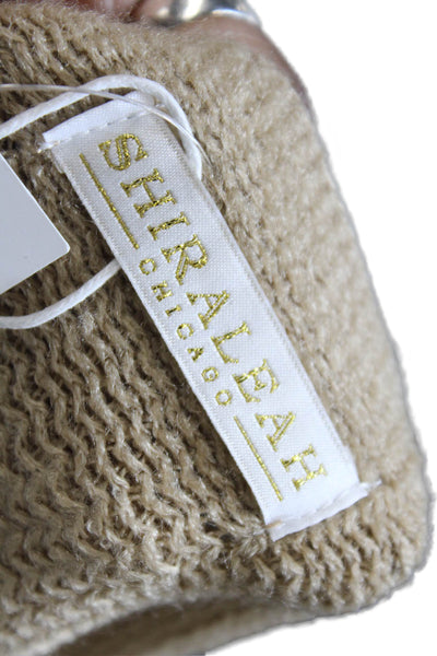 Shiraleah Womens Pullover Fringe Trim Poncho Beige One Size
