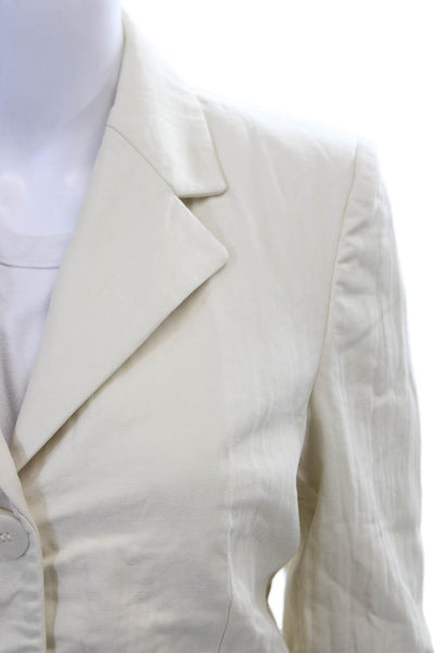 MNG Selection Womens Two Button Long Sleeve Lined Blazer Beige Size Medium
