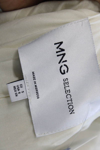 MNG Selection Womens Two Button Long Sleeve Lined Blazer Beige Size Medium