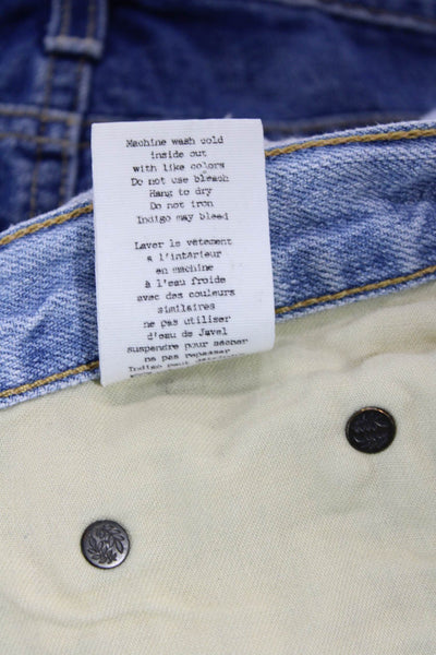 Rag & Bone Jean Womens Cotton Distressed Light Wash Denim Shorts Blue Size 25