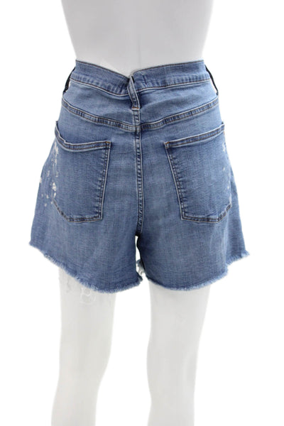 Madewell Womens Cotton High-Rise Medium Wash Denim Shorts Blue Size 32