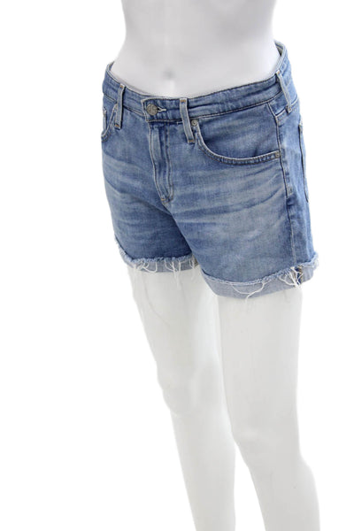 AG Adriano Goldschmied Womens Cotton Hailey Roll-Up Denim Shorts Blue Size 29