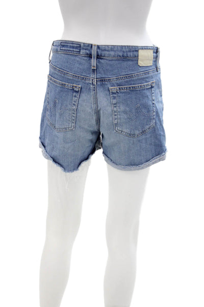 AG Adriano Goldschmied Womens Cotton Hailey Roll-Up Denim Shorts Blue Size 29