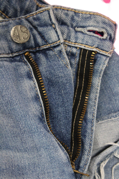 AG Adriano Goldschmied Womens Cotton Hailey Roll-Up Denim Shorts Blue Size 29