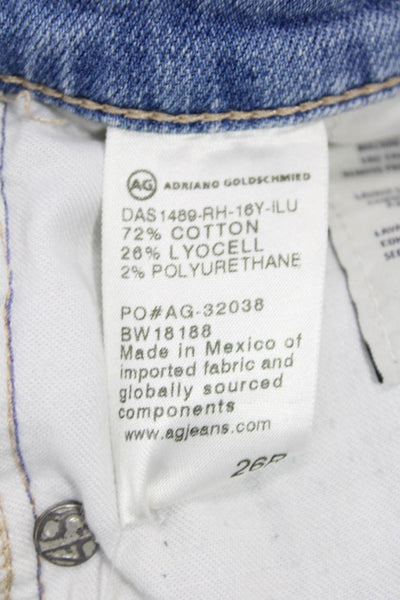 AG Adriano Goldschmied Womens Cotton Hailey Roll-Up Denim Shorts Blue Size 29