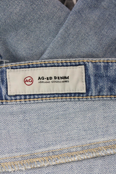 AG Adriano Goldschmied Womens Cotton Hailey Roll-Up Denim Shorts Blue Size 29
