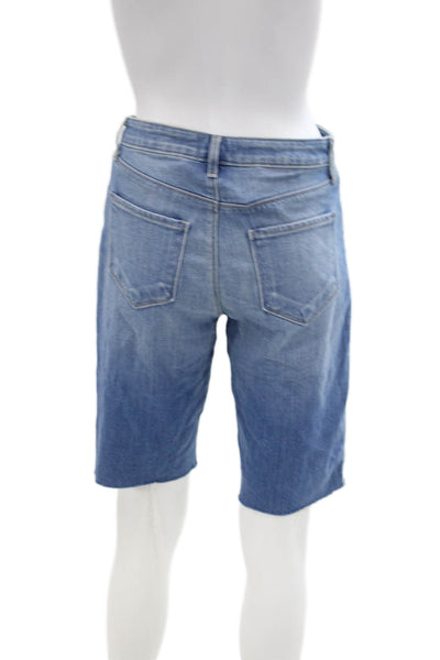 L'Agence Womens Cotton Zippered Medium Wash Bermuda Denim Shorts Blue Size 26