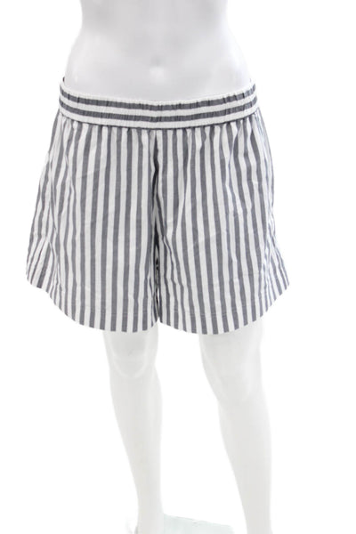 Country Road Womens Cotton Striped Print Stretch Casual Shorts Gray Size 12