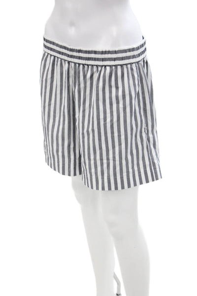 Country Road Womens Cotton Striped Print Stretch Casual Shorts Gray Size 12