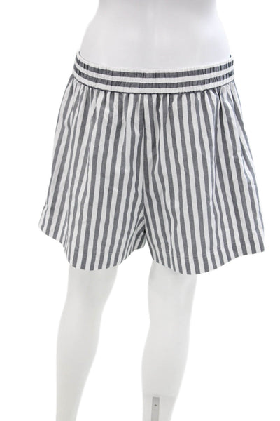 Country Road Womens Cotton Striped Print Stretch Casual Shorts Gray Size 12