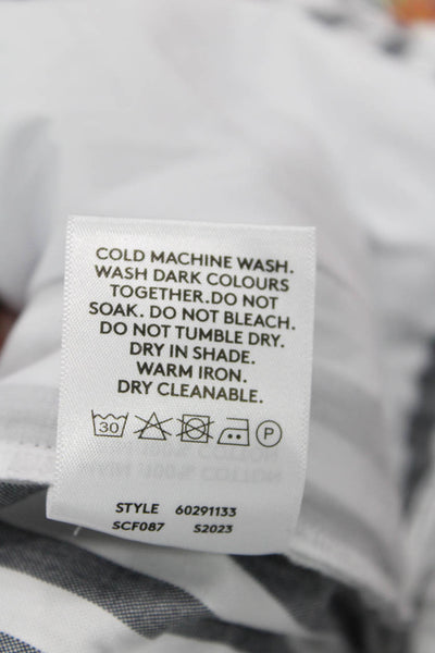 Country Road Womens Cotton Striped Print Stretch Casual Shorts Gray Size 12