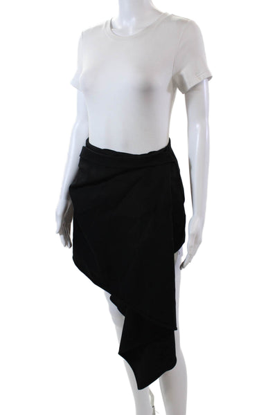 GAUGE81 Womens Side Zip Knit Draped Mini Skirt Black Size IT 38