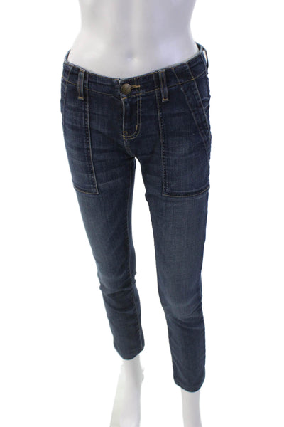 Current/Elliott Womens High Rise Medium Wash Skinny Leg Jeans Blue Size 26