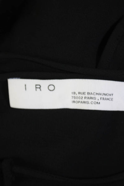 IRO Womens Basic Strappy Spaghetti Strap Solid Cropped Tank Top Black Size 36