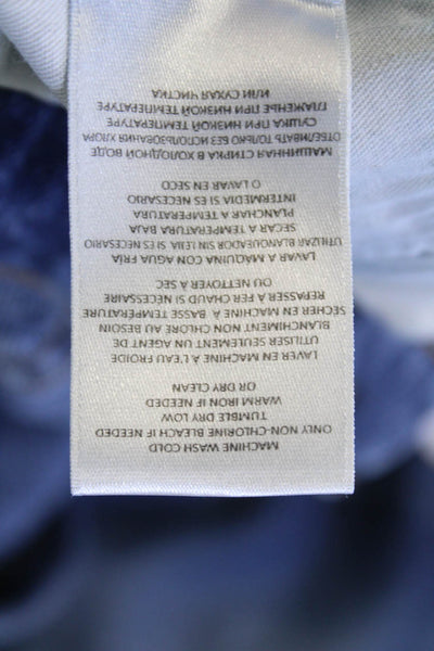 Re/Done Womens Medium Wash Button Flt Distressed Straight Leg Jeans Blue Size 26