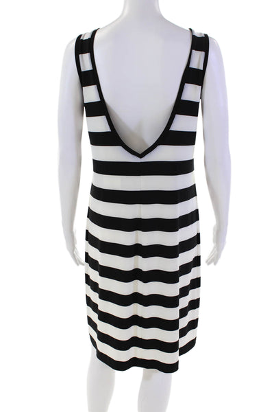 KAMALIKULTURE Womens Striped Scoop Back Sleeveless Tank Dress Black Size M