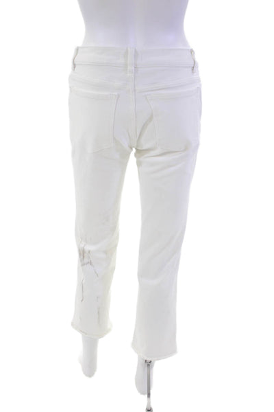 DL1961 Women's High Waist Pockets Straight Leg Jean Pants White Size 27