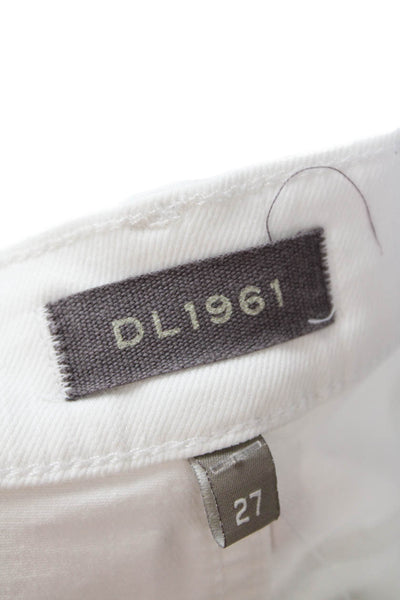DL1961 Women's High Waist Pockets Straight Leg Jean Pants White Size 27